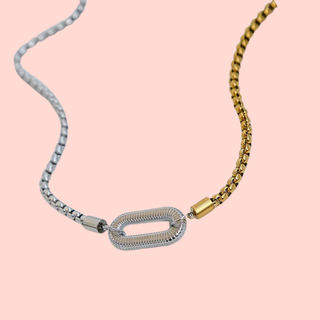 Mixed Feelings Necklace (Silver Middle)
