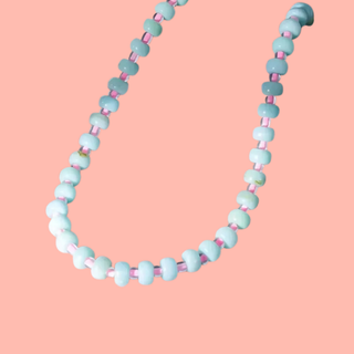 The Not So Chunky Baby Blue Beaded Necklace