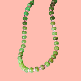 The Not So Chunky Green Beaded Necklace