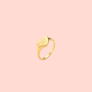 Heart shaped F off ring