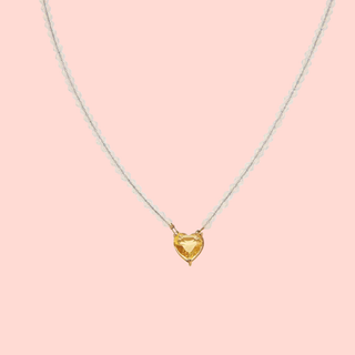 Beaded Bedazzled Heart Necklace