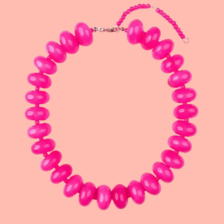 Pink Chunky Beaded Necklace