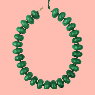 Green Chunky Beaded Necklace