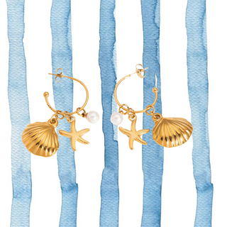 Beach charm earrings