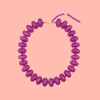 Purple Chunky Beaded Necklace