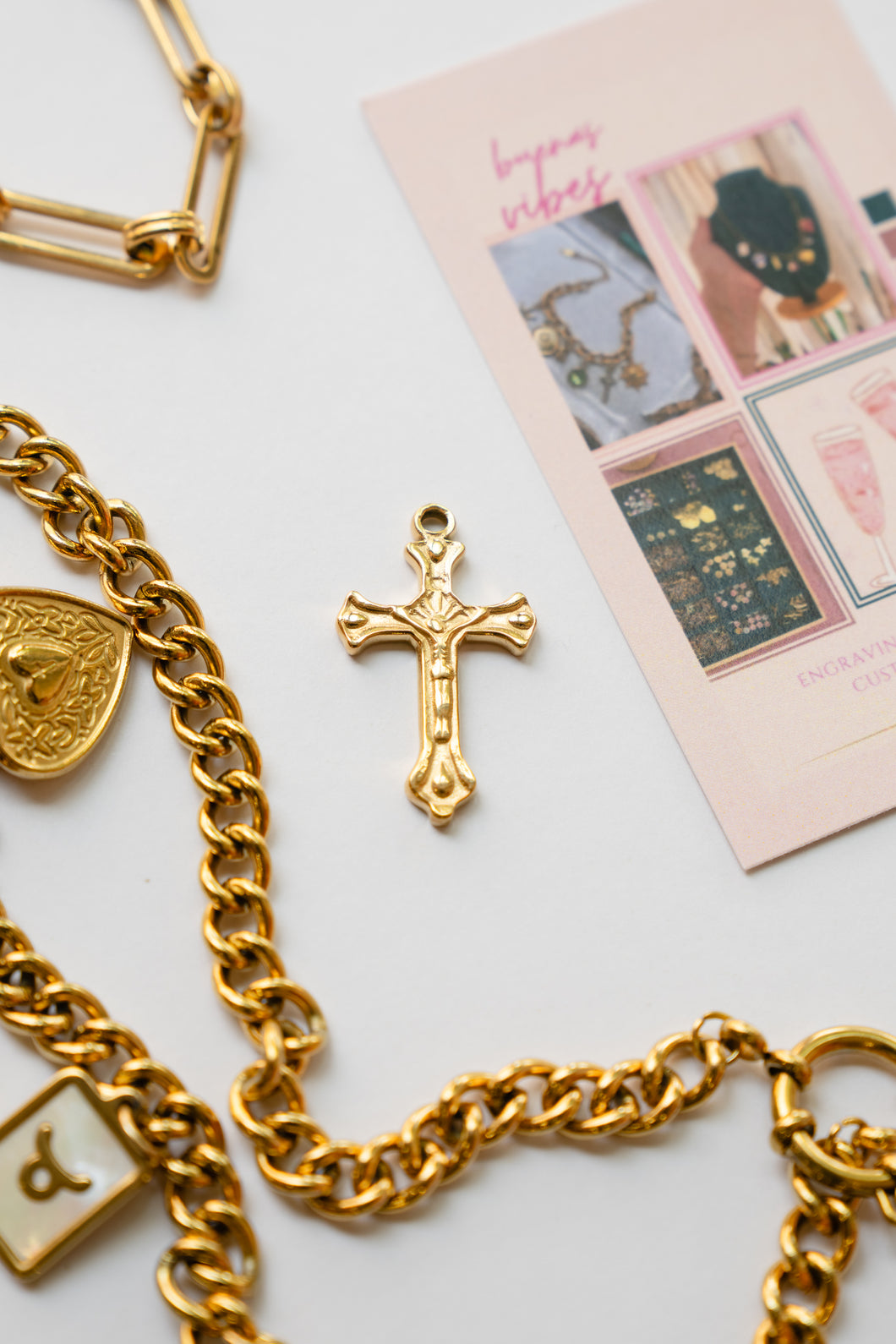 Make a Statement Cross Charm