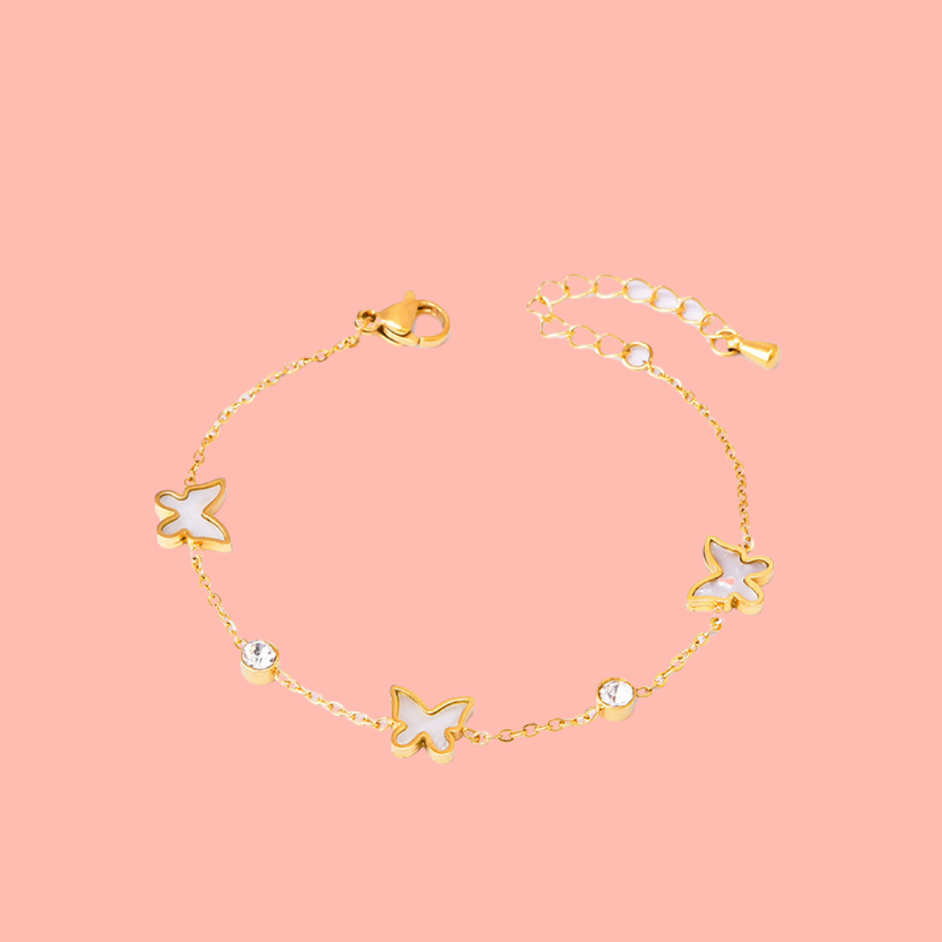 Dainty butterfly bracelet