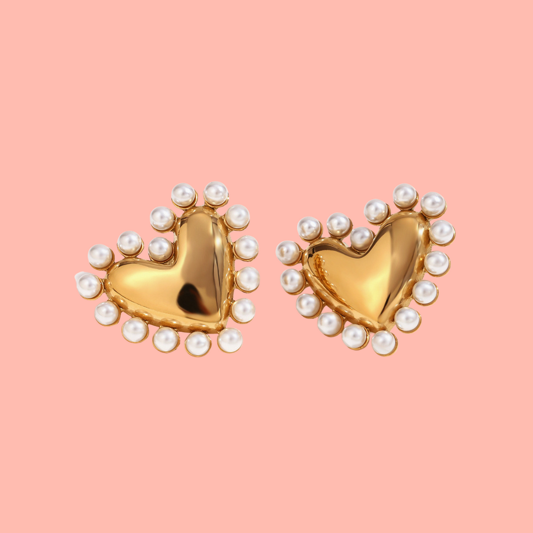 Camilla Heart earrings