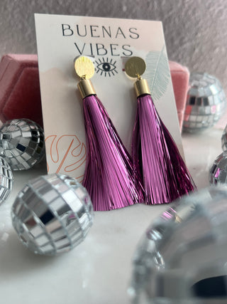 Party with me earrings pink