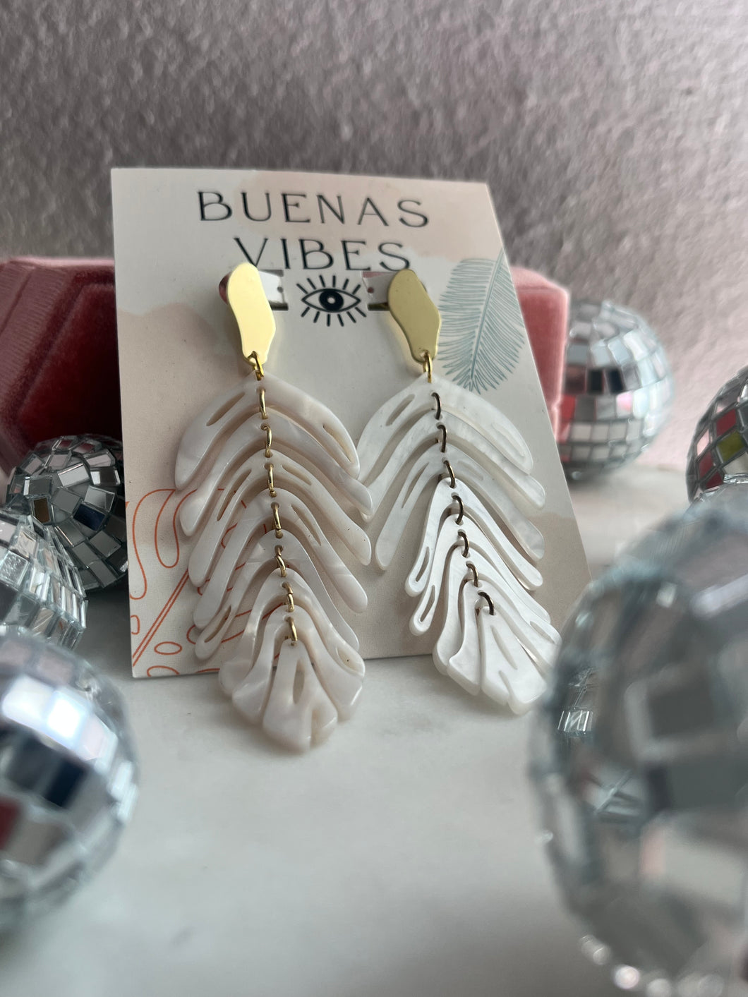 White Sierra earrings